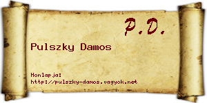 Pulszky Damos névjegykártya